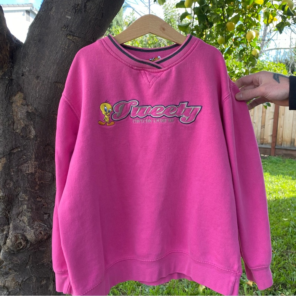 Vintage 2000s Looney Tunes Tweety Sweatshirt Youth XL
